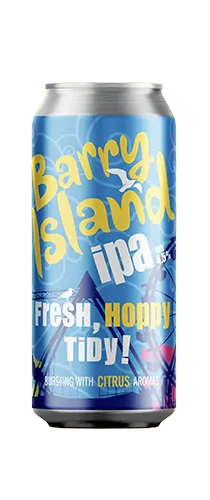 can of brains Barry island spa on plain background