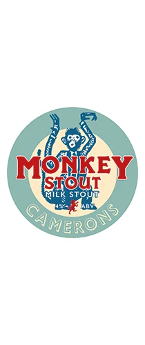 camerons monkey stout logo on plain background