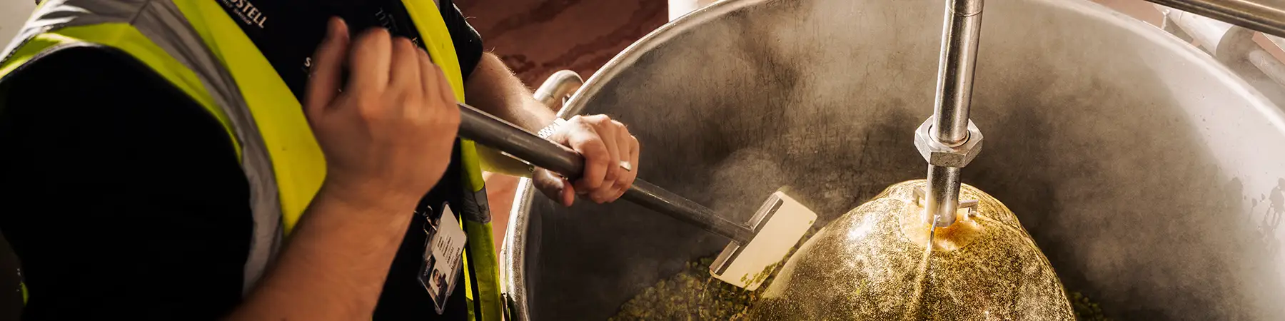 man working in brewery