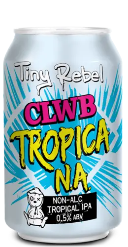 330ml can of Tiny Rebel Clwb Tropica non-alcoholic IPA