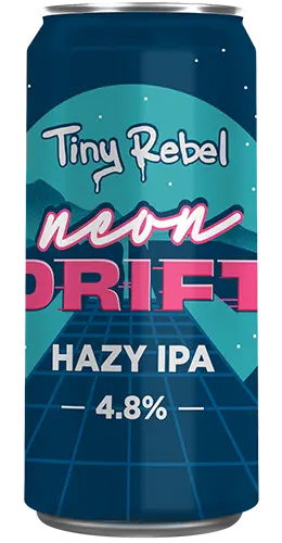 440ml can of Tiny Rebel Neon Drift Hazy IPA