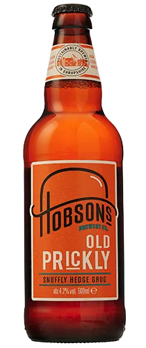 Hobsons Old Prickly bottle on clear background