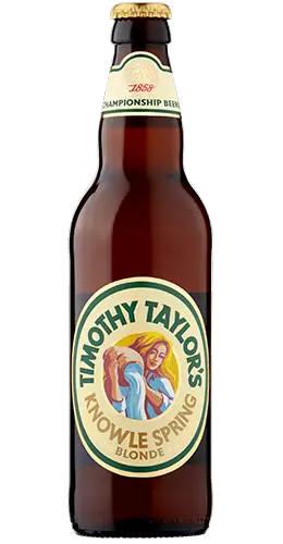 Bottle of 500ml Timothy Taylor Knowle Spring blonde beer